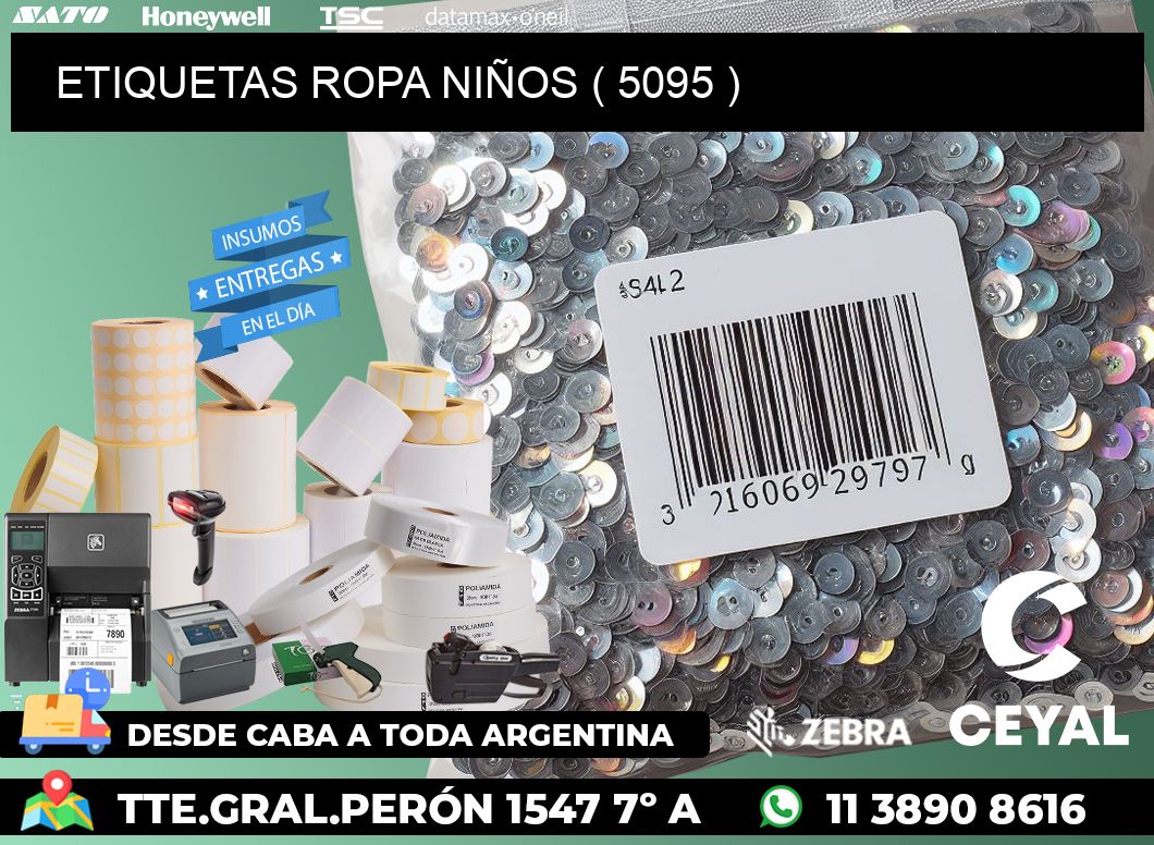 ETIQUETAS ROPA NIÑOS ( 5095 )