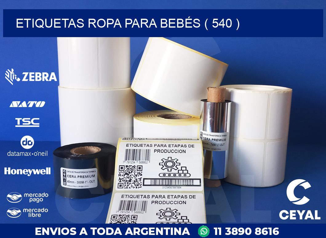 ETIQUETAS ROPA PARA BEBÉS ( 540 )