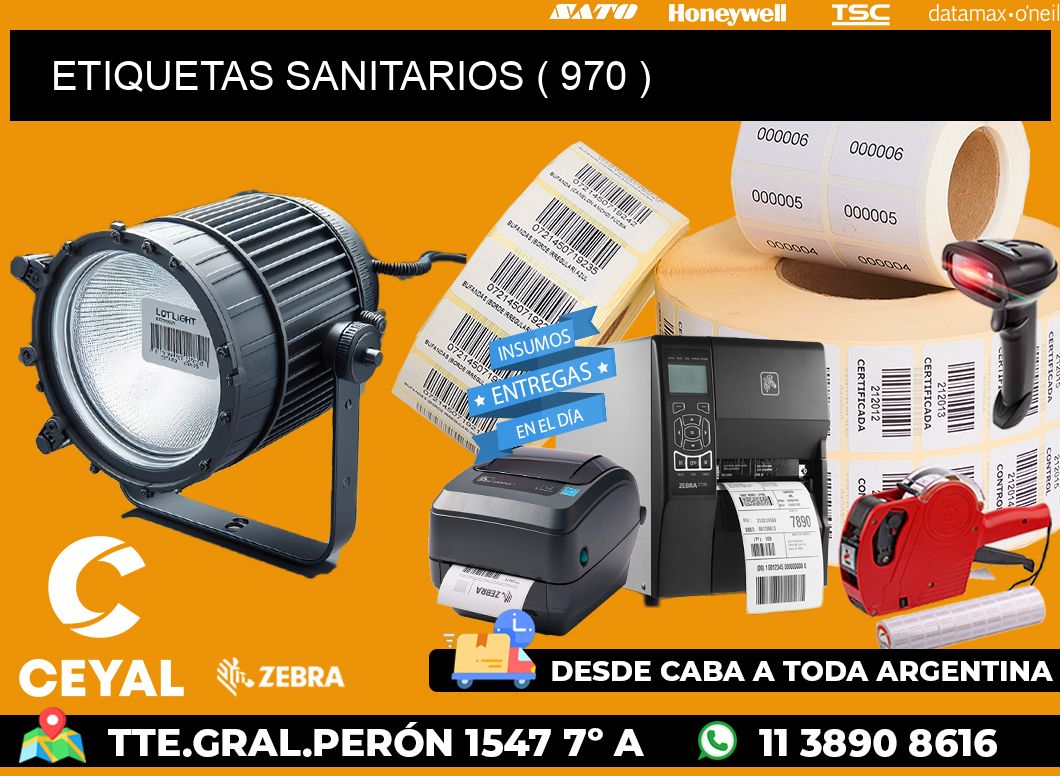 ETIQUETAS SANITARIOS ( 970 )