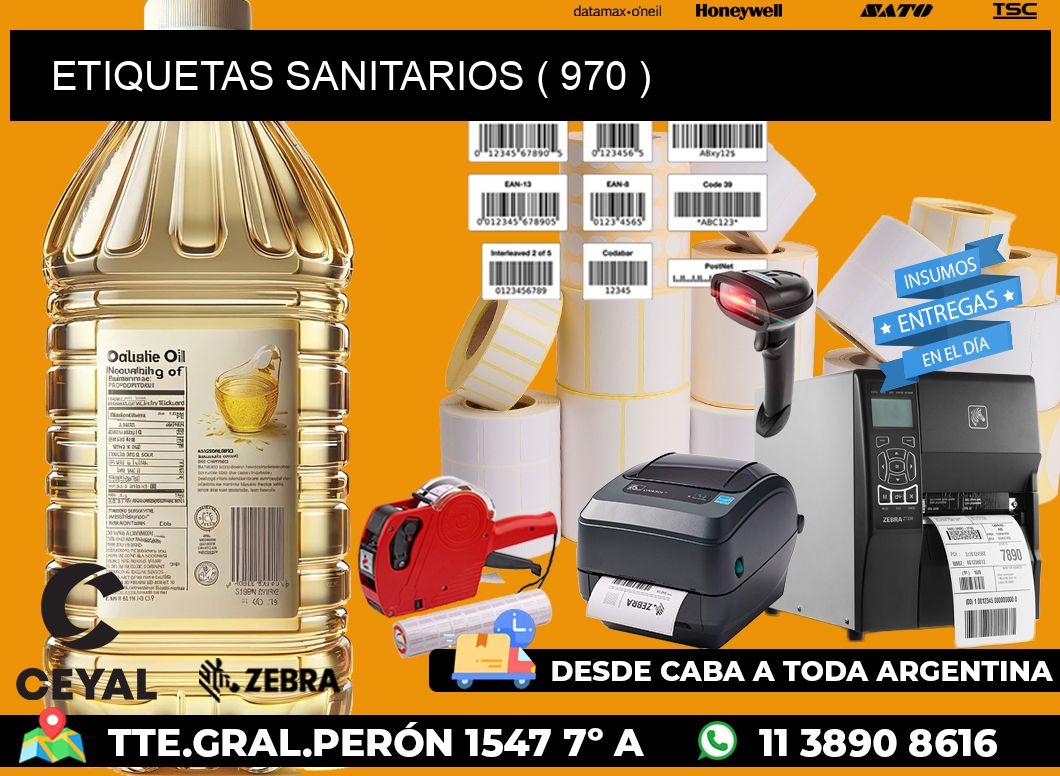 ETIQUETAS SANITARIOS ( 970 )