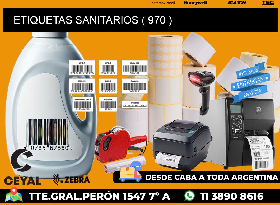 ETIQUETAS SANITARIOS ( 970 )