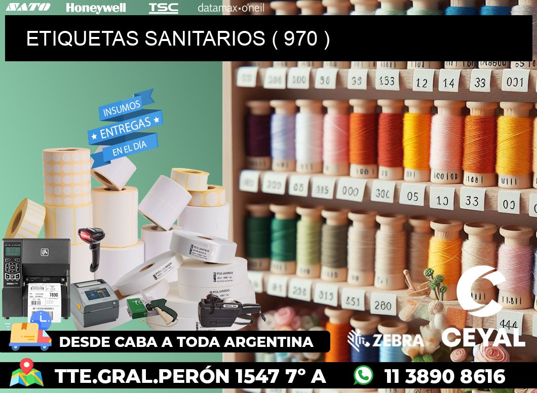 ETIQUETAS SANITARIOS ( 970 )