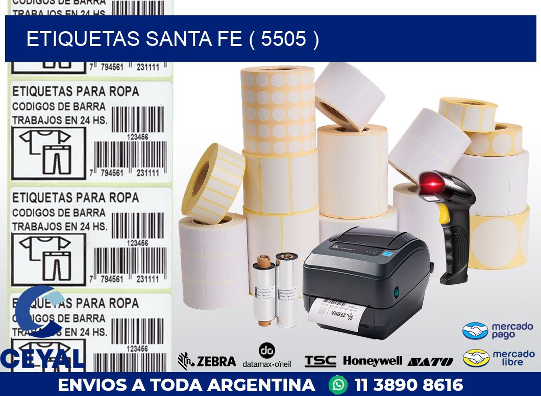 ETIQUETAS SANTA FE ( 5505 )