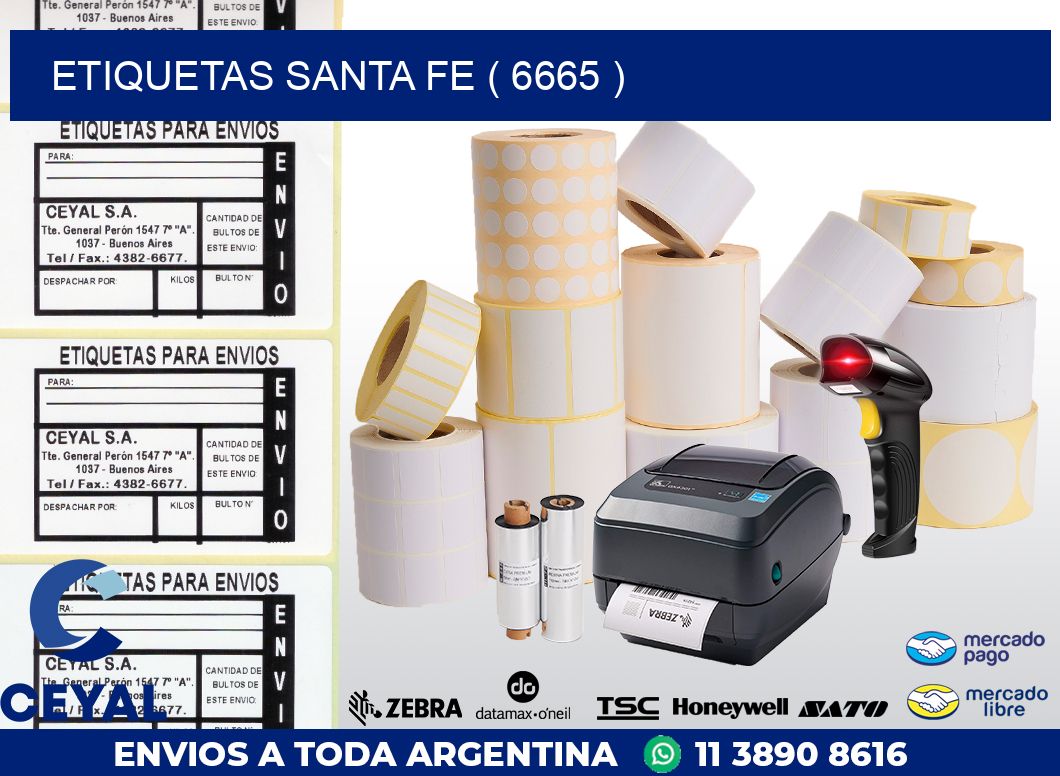 ETIQUETAS SANTA FE ( 6665 )