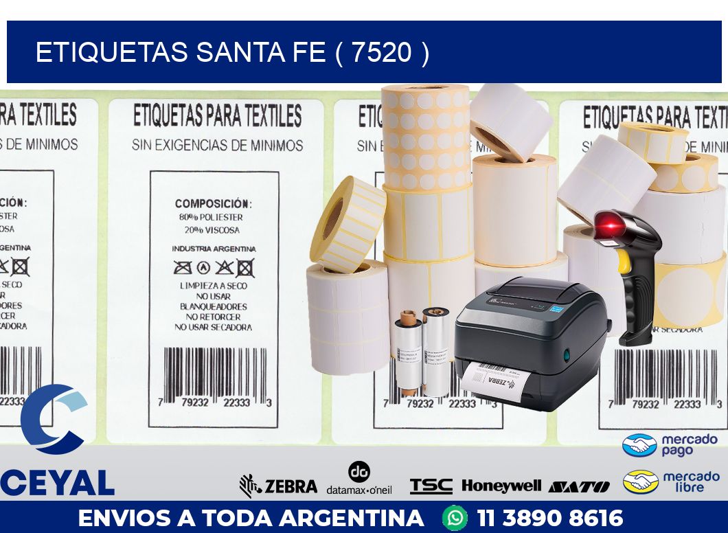 ETIQUETAS SANTA FE ( 7520 )