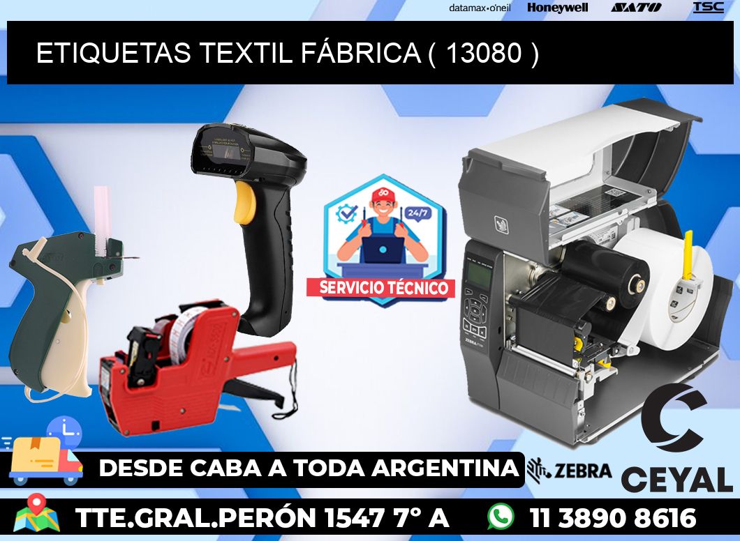 ETIQUETAS TEXTIL FÁBRICA ( 13080 )