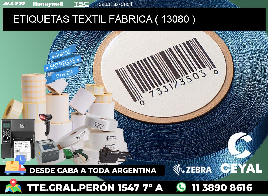 ETIQUETAS TEXTIL FÁBRICA ( 13080 )