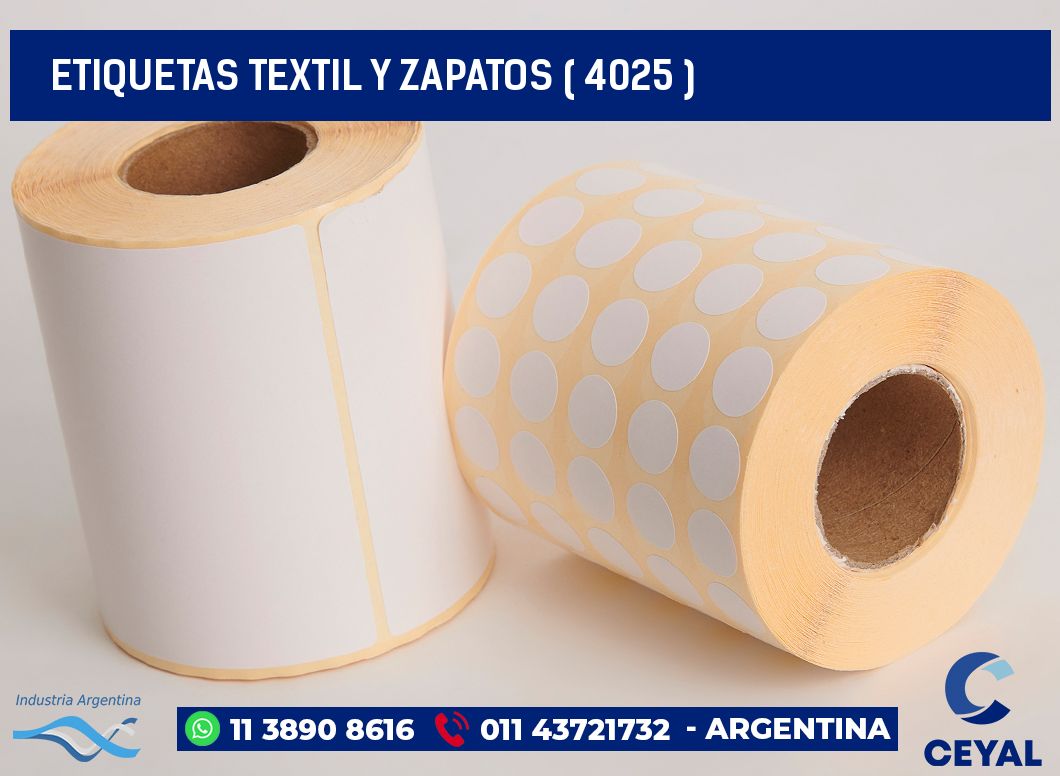 ETIQUETAS TEXTIL Y ZAPATOS ( 4025 )