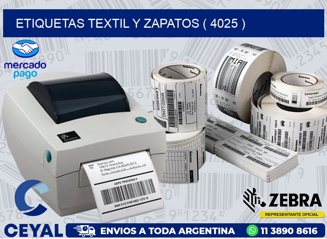 ETIQUETAS TEXTIL Y ZAPATOS ( 4025 )