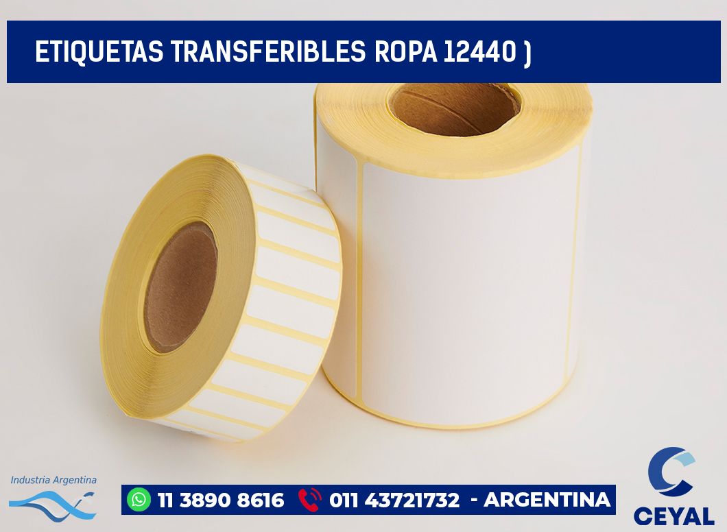 ETIQUETAS TRANSFERIBLES ROPA 12440 )