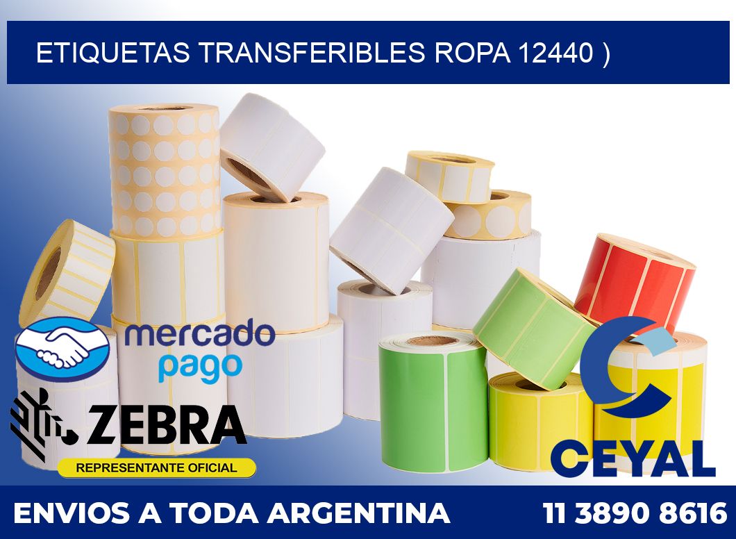 ETIQUETAS TRANSFERIBLES ROPA 12440 )