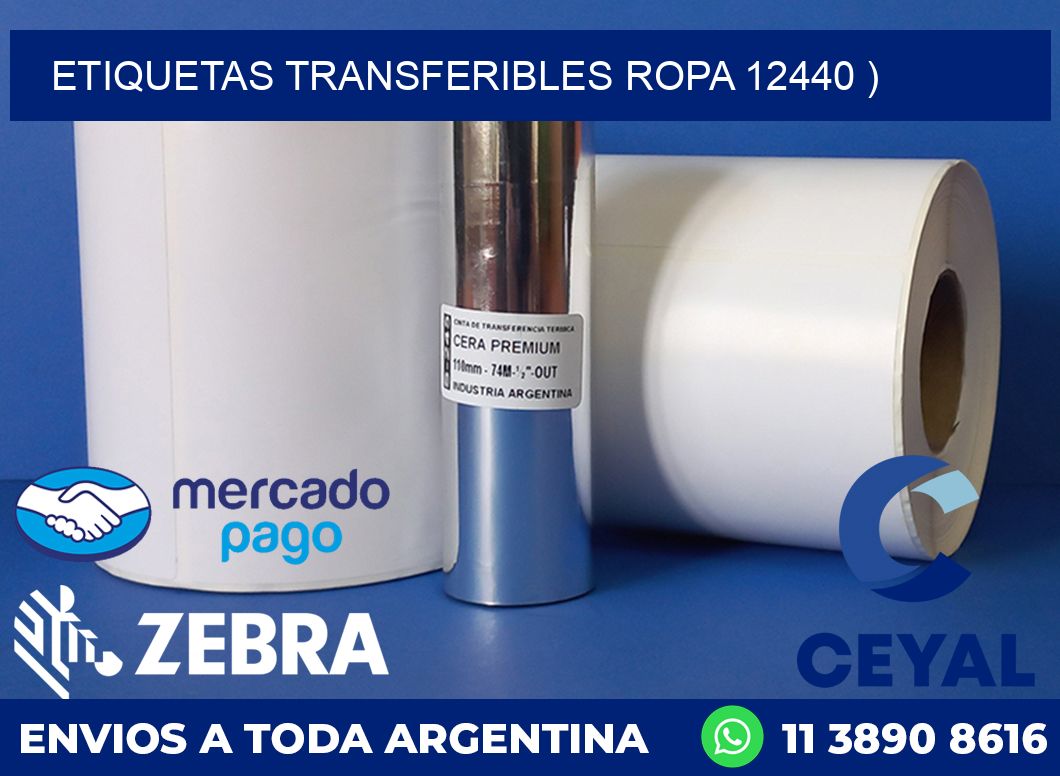 ETIQUETAS TRANSFERIBLES ROPA 12440 )