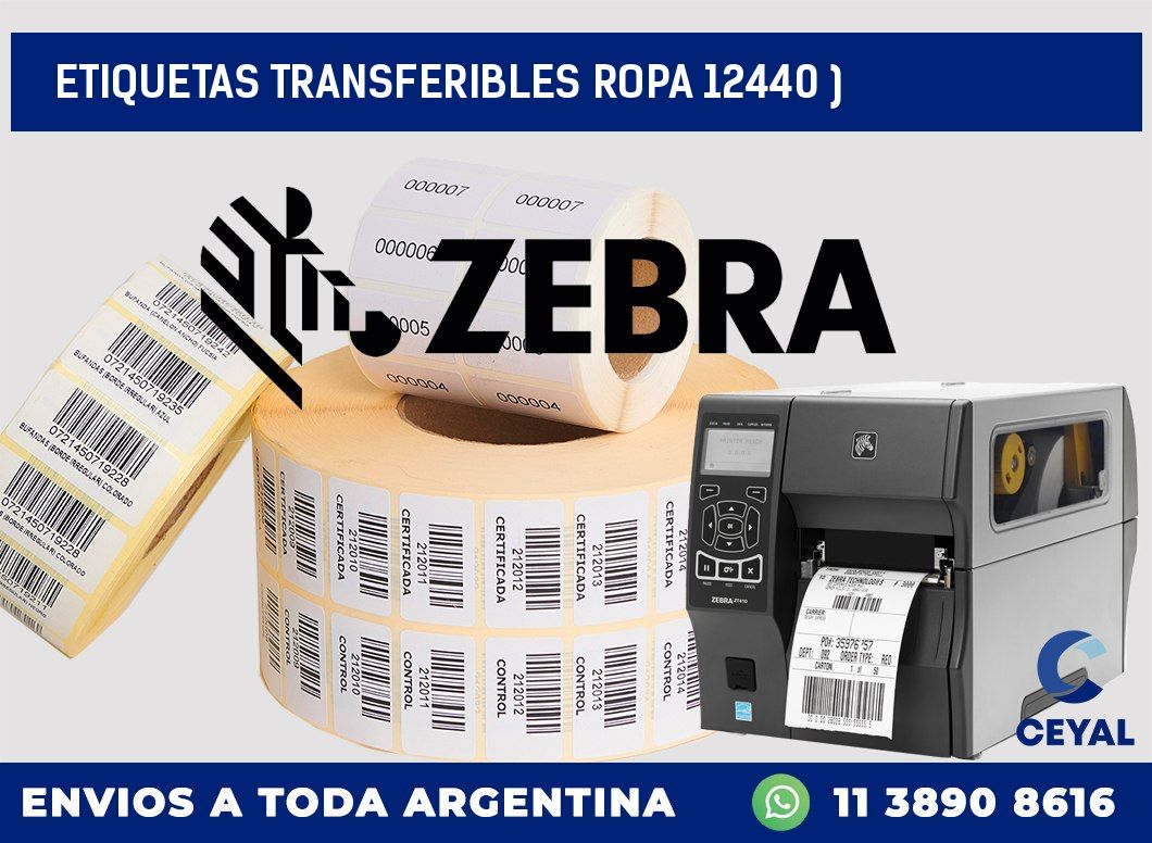 ETIQUETAS TRANSFERIBLES ROPA 12440 )