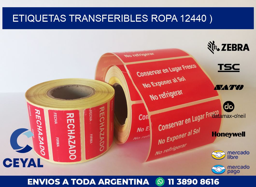 ETIQUETAS TRANSFERIBLES ROPA 12440 )