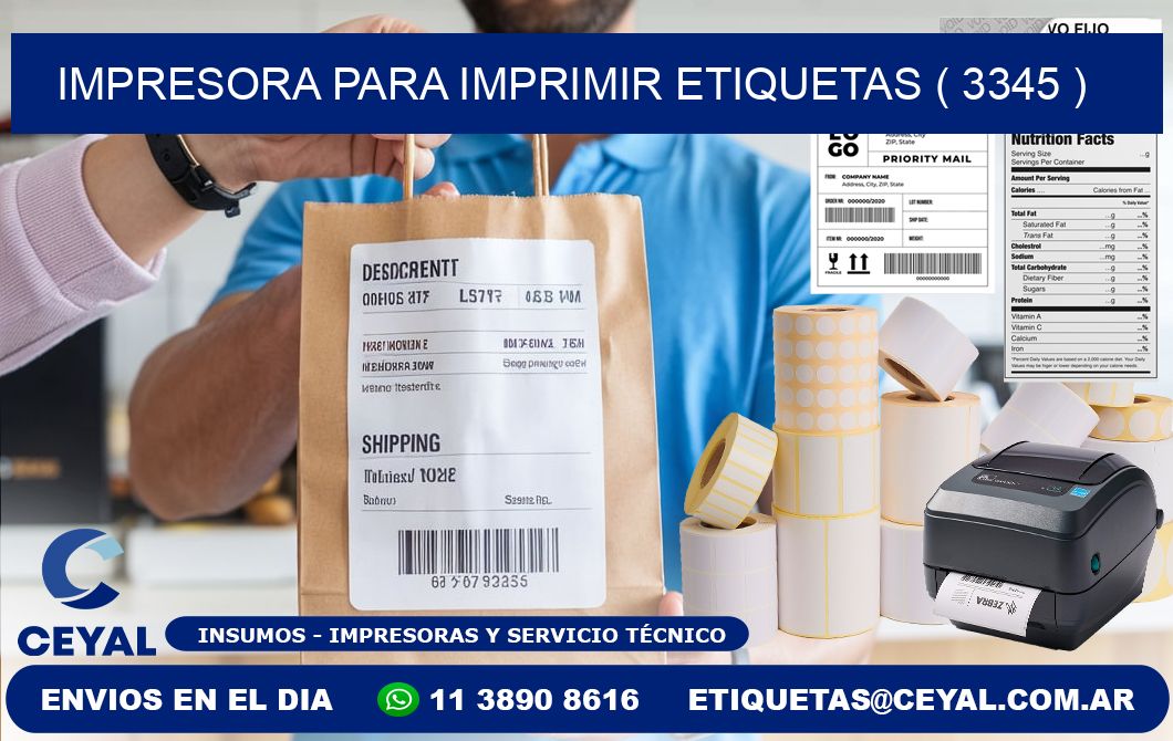 IMPRESORA PARA IMPRIMIR ETIQUETAS ( 3345 )