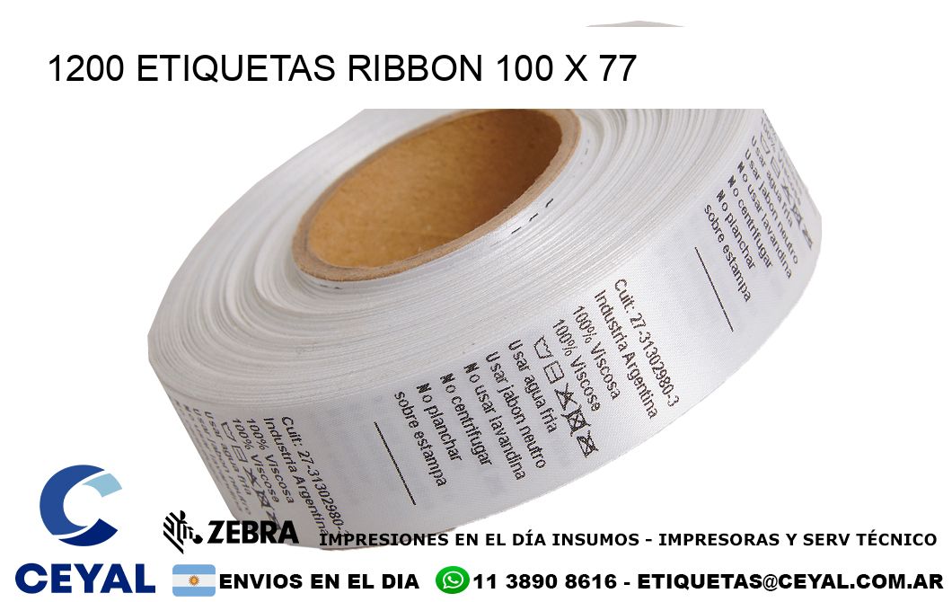 1200 ETIQUETAS RIBBON 100 x 77