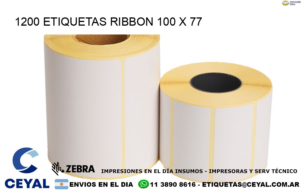 1200 ETIQUETAS RIBBON 100 x 77