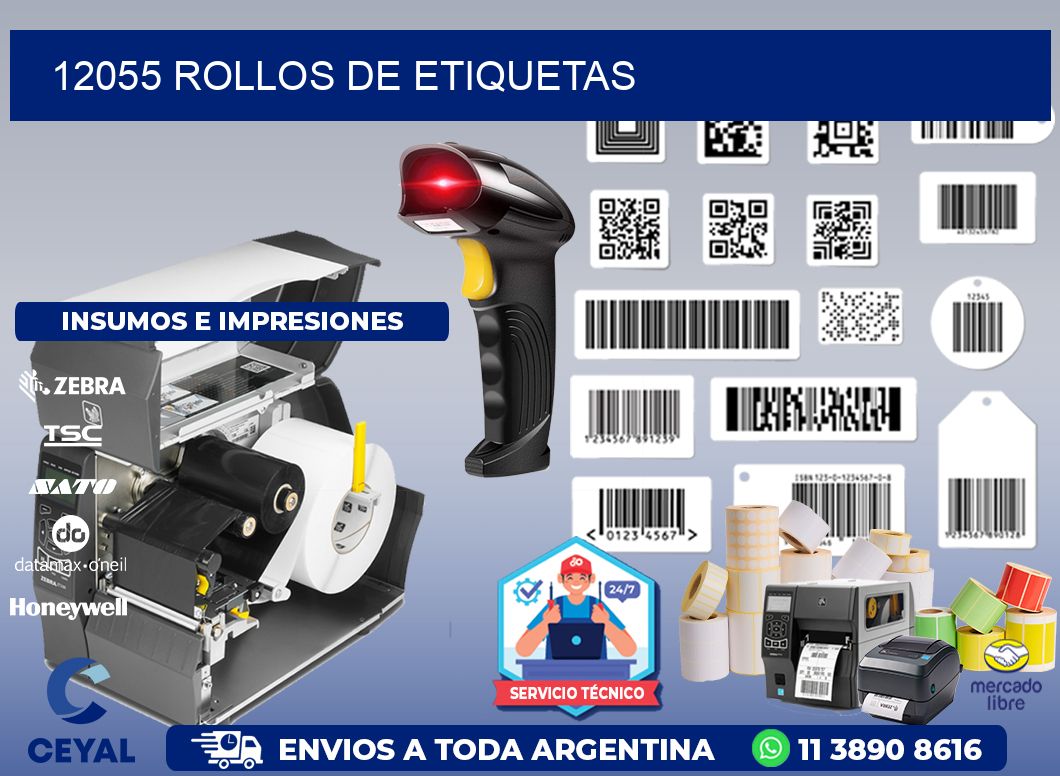 12055 ROLLOS DE ETIQUETAS