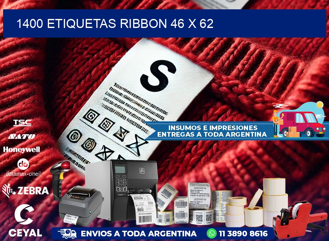 1400 ETIQUETAS RIBBON 46 x 62