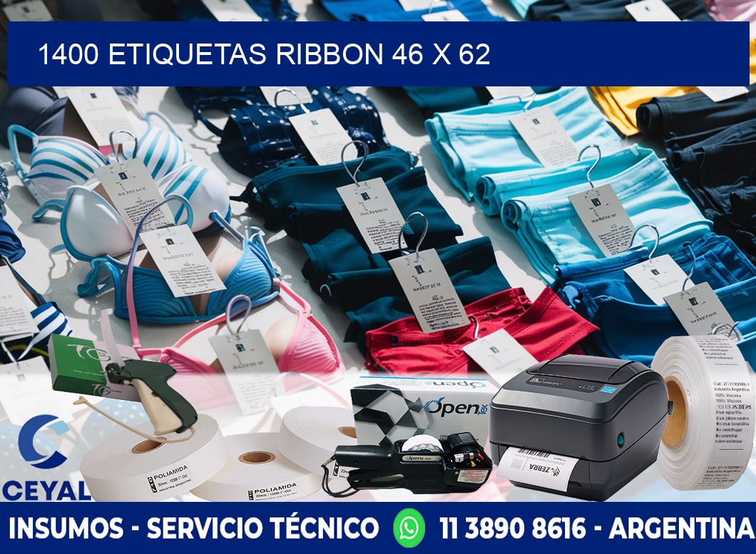 1400 ETIQUETAS RIBBON 46 x 62