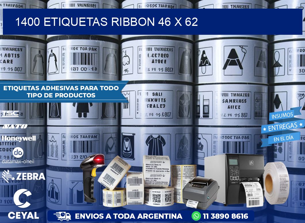 1400 ETIQUETAS RIBBON 46 x 62