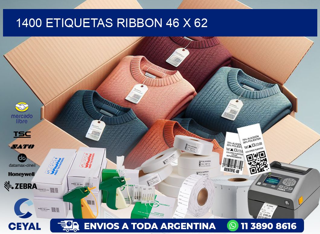 1400 ETIQUETAS RIBBON 46 x 62