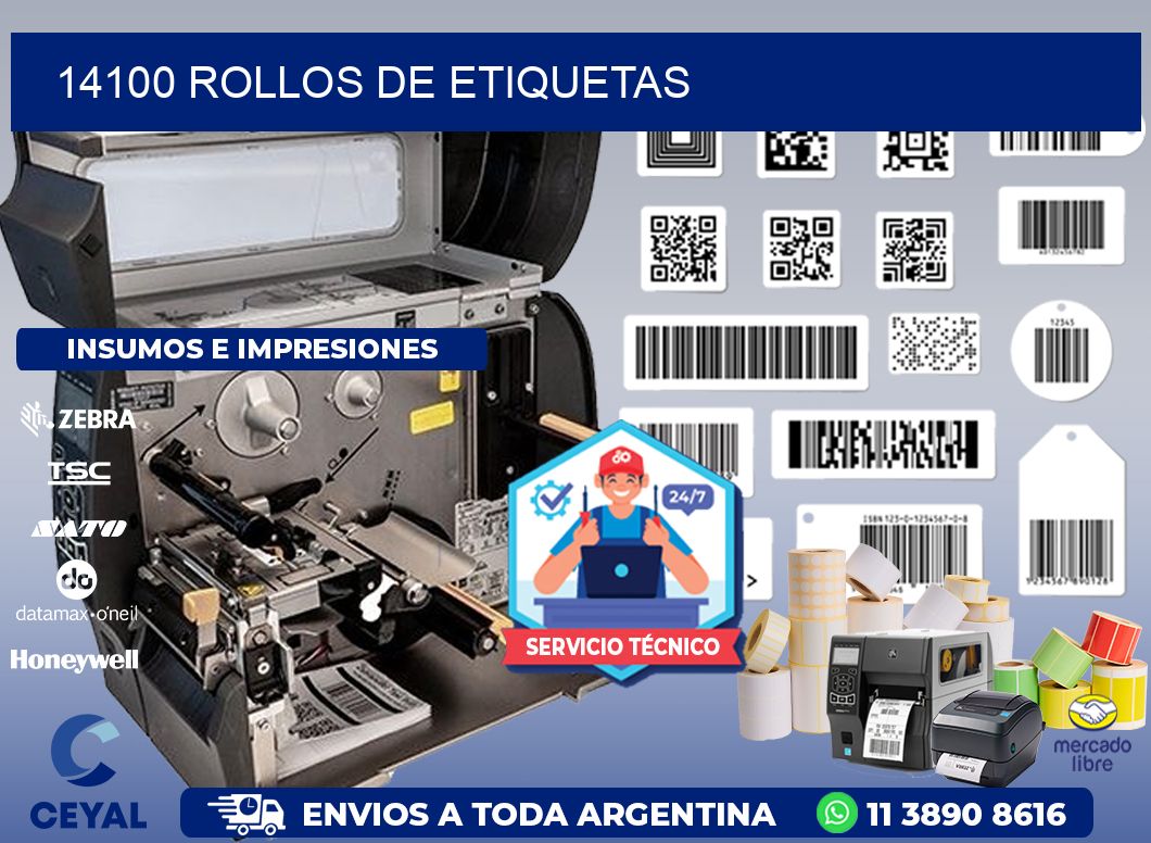 14100 ROLLOS DE ETIQUETAS