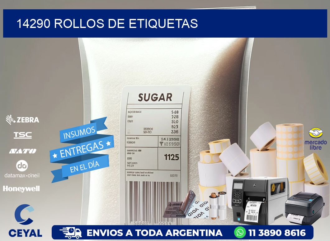 14290 ROLLOS DE ETIQUETAS