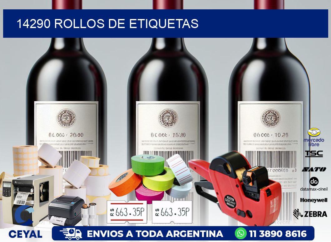 14290 ROLLOS DE ETIQUETAS