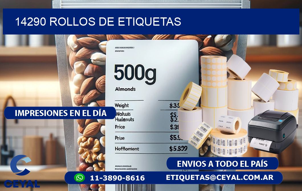 14290 ROLLOS DE ETIQUETAS