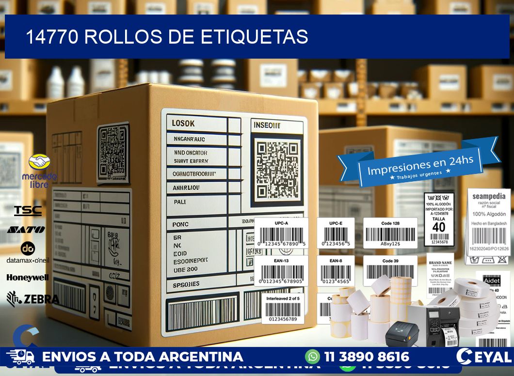 14770 ROLLOS DE ETIQUETAS