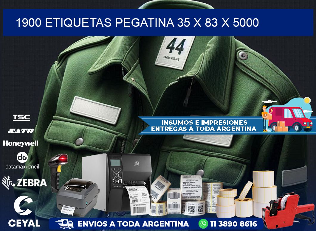 1900 ETIQUETAS PEGATINA 35 x 83 x 5000