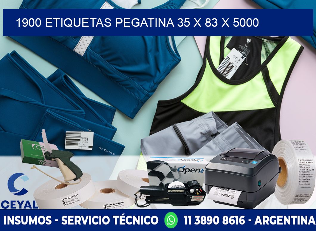 1900 ETIQUETAS PEGATINA 35 x 83 x 5000