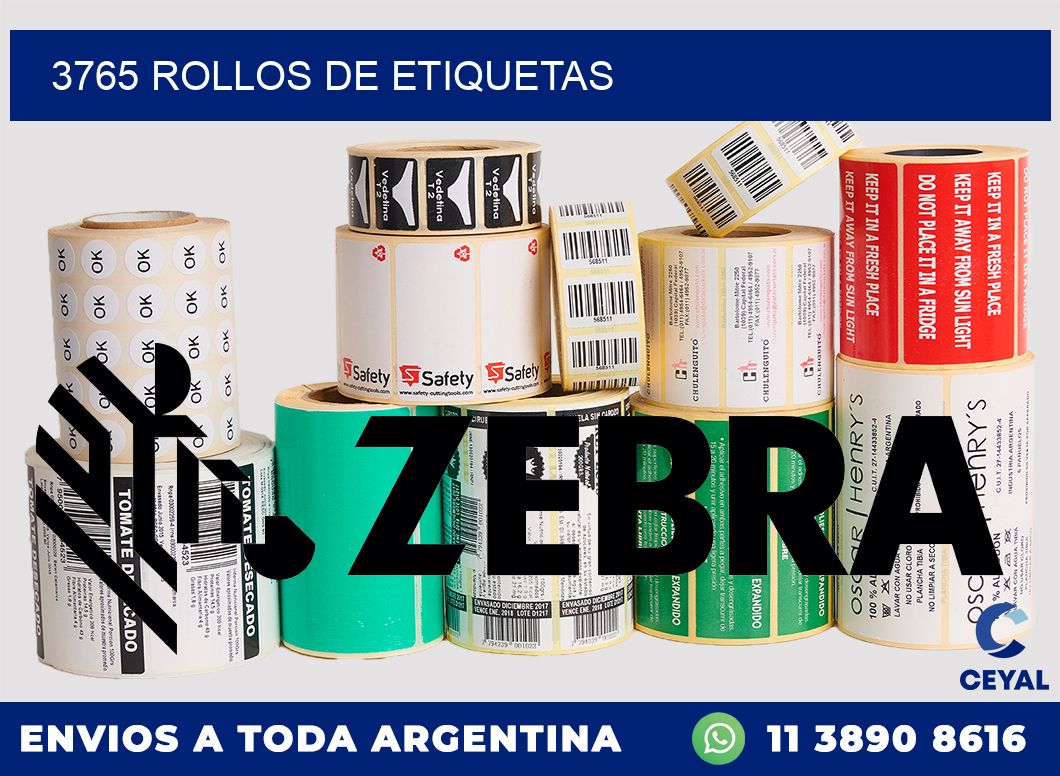 3765 ROLLOS DE ETIQUETAS