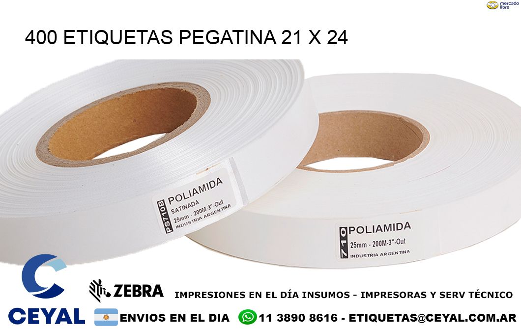 400 ETIQUETAS PEGATINA 21 x 24