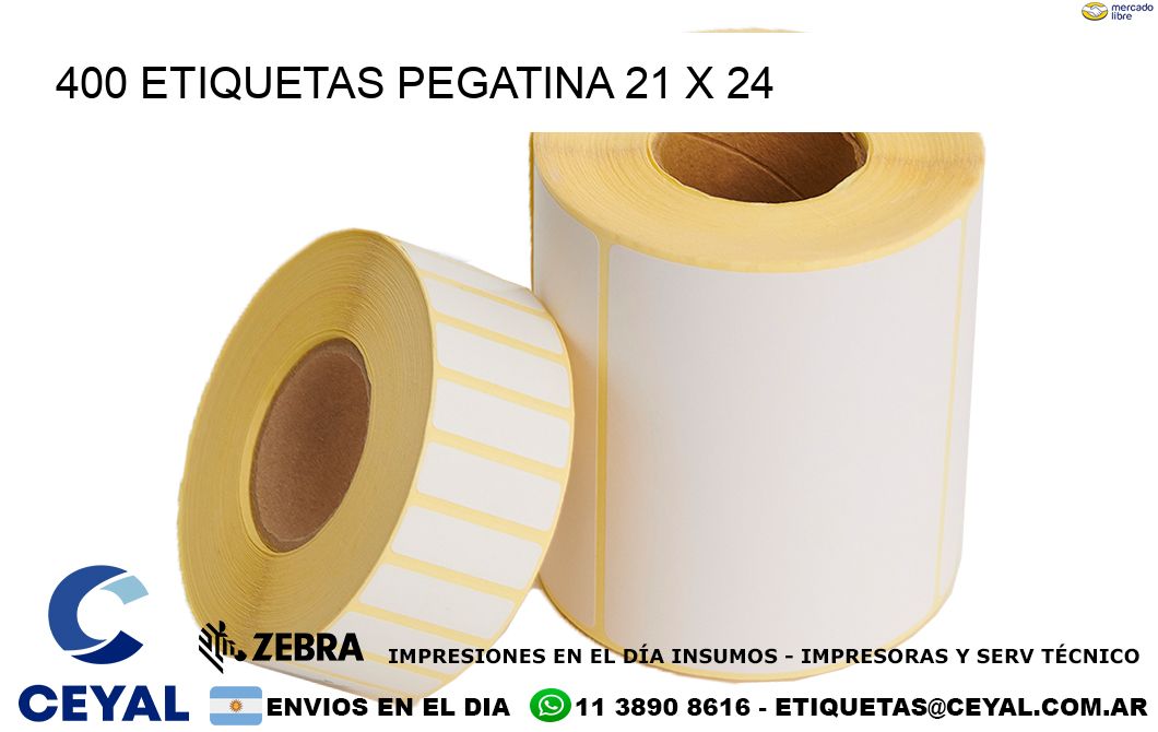 400 ETIQUETAS PEGATINA 21 x 24