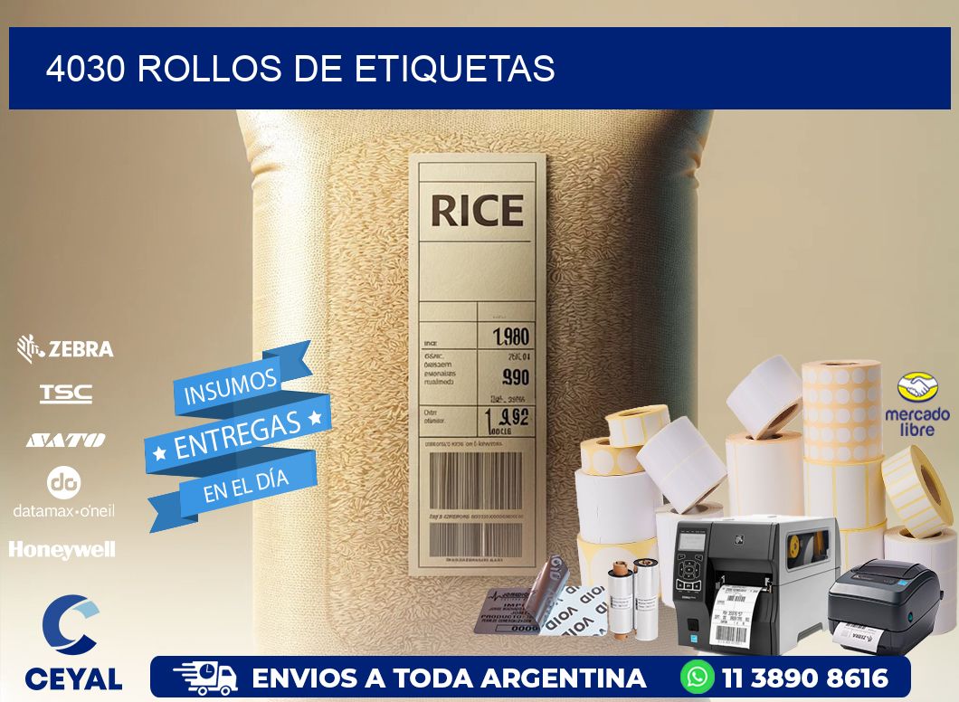 4030 ROLLOS DE ETIQUETAS