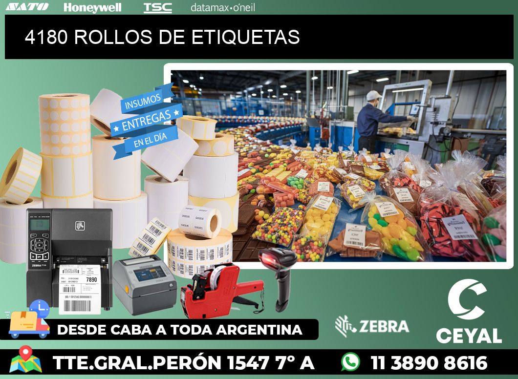 4180 ROLLOS DE ETIQUETAS