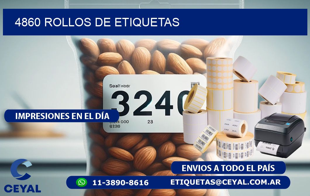 4860 ROLLOS DE ETIQUETAS