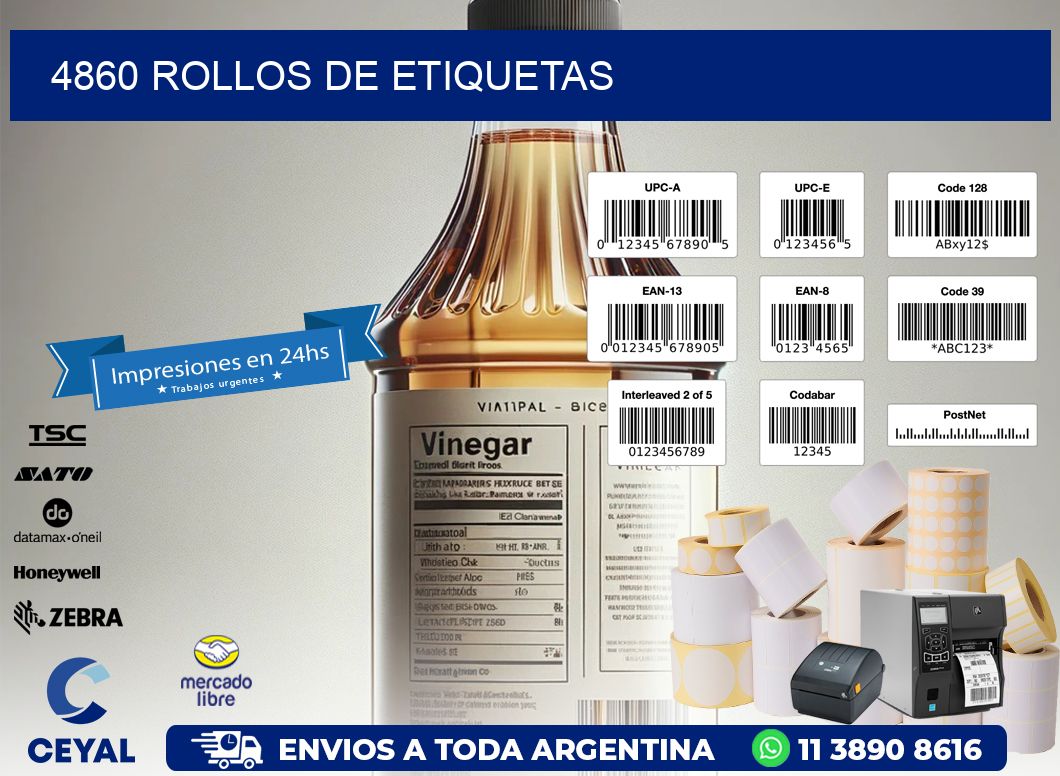 4860 ROLLOS DE ETIQUETAS