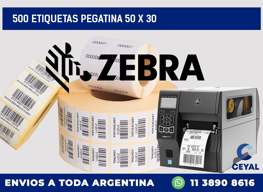 500 ETIQUETAS PEGATINA 50 x 30