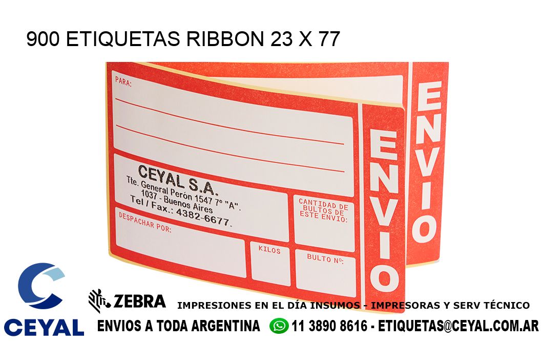 900 ETIQUETAS RIBBON 23 x 77