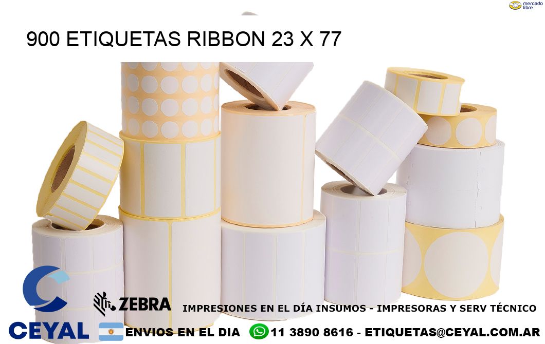 900 ETIQUETAS RIBBON 23 x 77