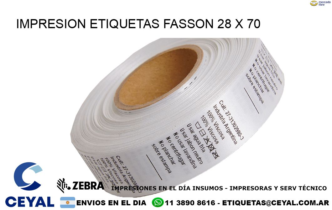 IMPRESION ETIQUETAS FASSON 28 x 70