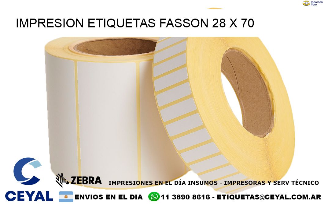 IMPRESION ETIQUETAS FASSON 28 x 70