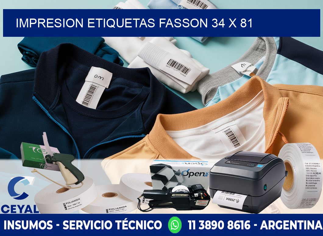 IMPRESION ETIQUETAS FASSON 34 x 81