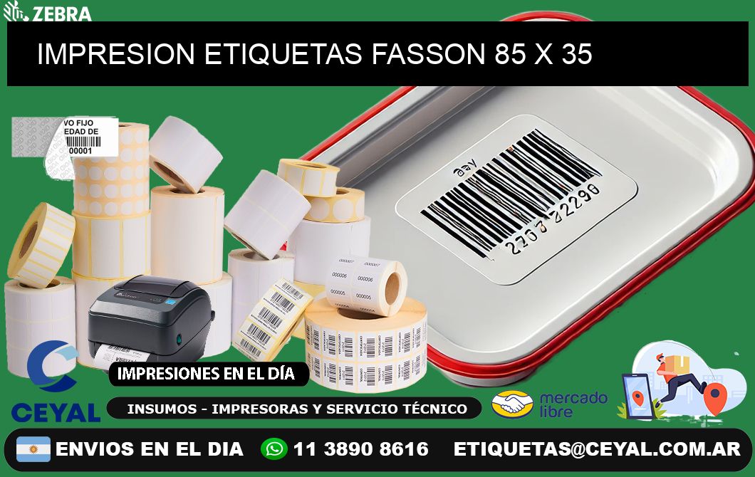 IMPRESION ETIQUETAS FASSON 85 x 35