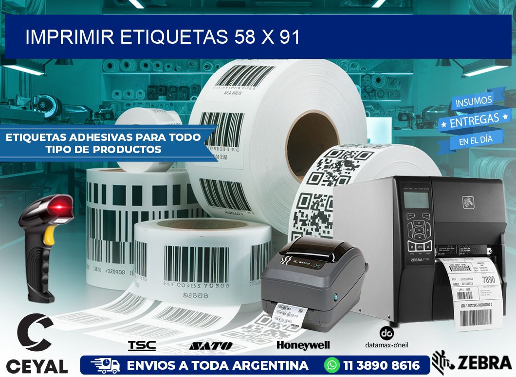 IMPRIMIR ETIQUETAS 58 x 91