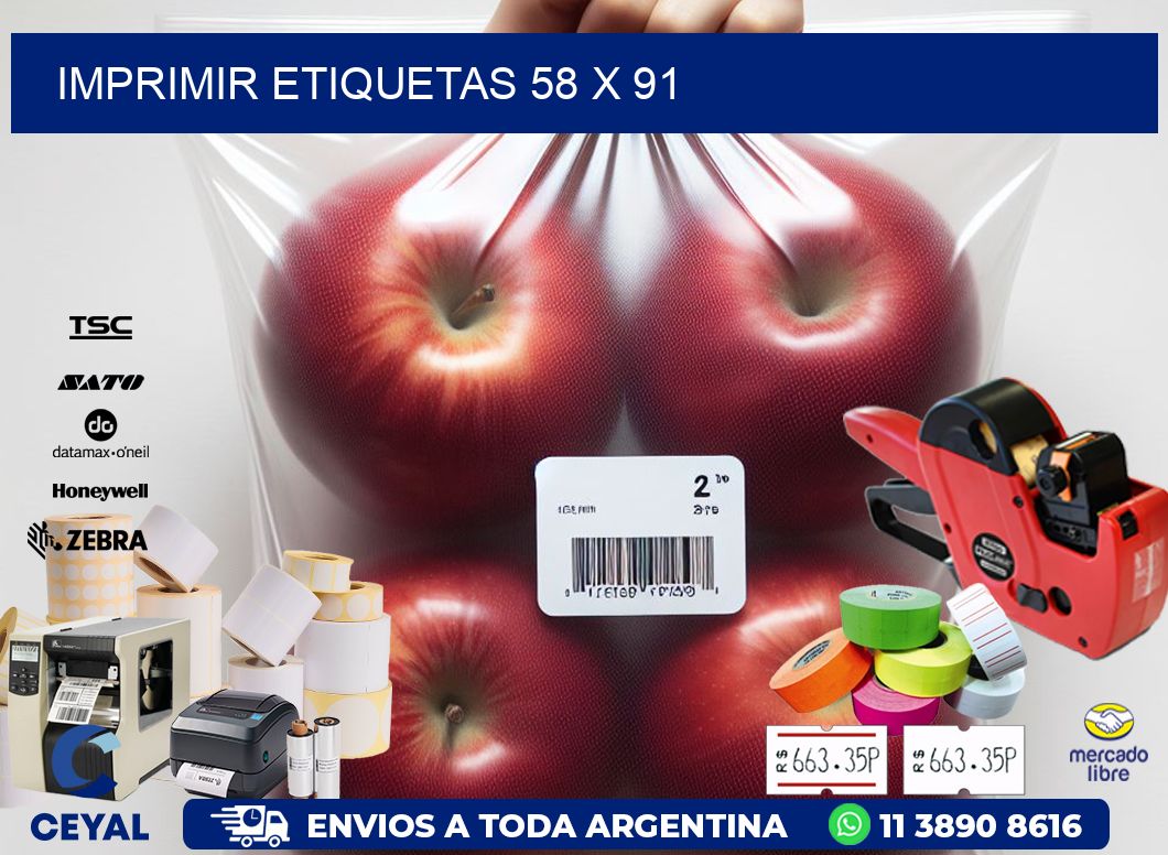 IMPRIMIR ETIQUETAS 58 x 91