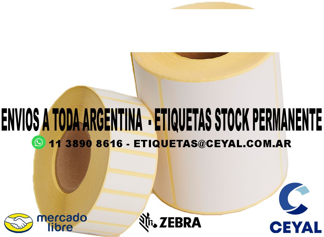 143 ETIQUETAS DE PAPEL TERMICO 39 x 33 X20000 UNIDADES